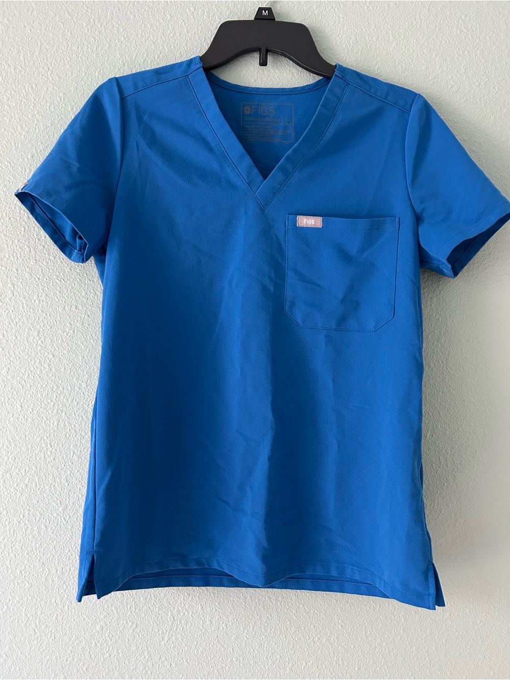 Figs V-Neck Scrub Top in Bright Royal Blue